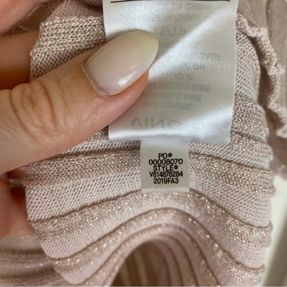 Vince Ribbed Mock Neck Pullover Shirt Sweater in Chiffon - Picture 13 of 14